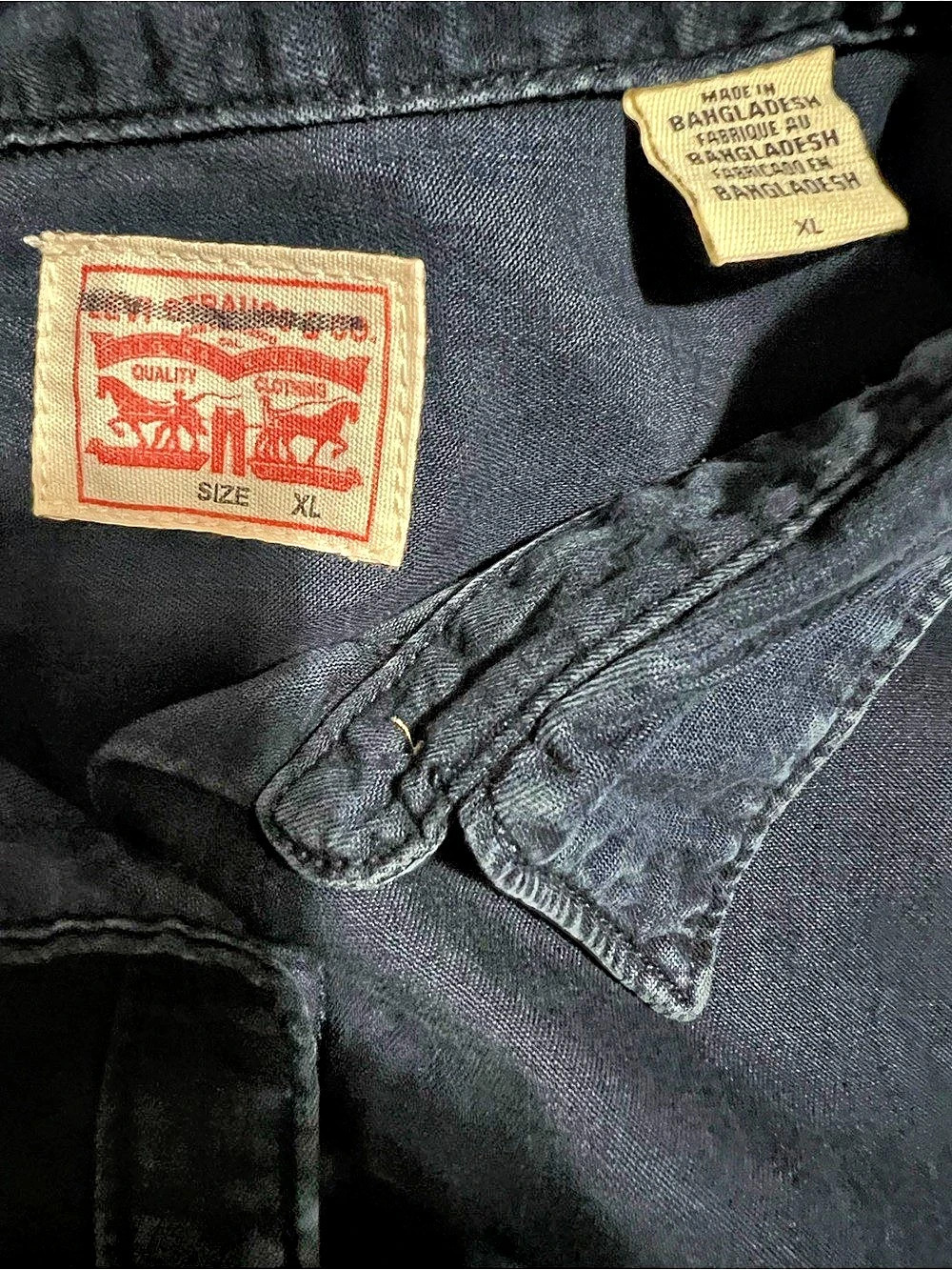 Levi's Classic Standard Western Denim Shirt Women's XL Blue - Picture 3 of 5